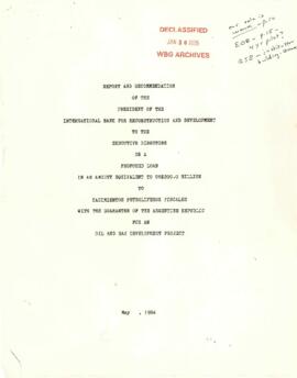 Argentina - Oil and Gas Development Project - Loan Committee Project File