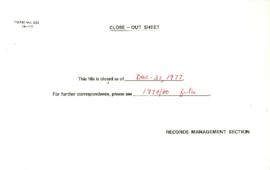 Bank Administration and Policy : International Institute for Environment and Development - 1975 / 1977 Correspondence - Volume 1