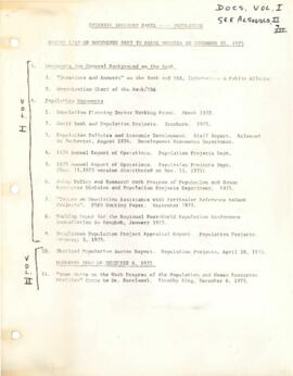 External Advisory Panel on Population - Documents - Volume 1