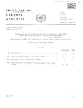 Women in Development - United Nations - Decade for Women - Consultative Committee on Substantive Questions [CCSQ] - Volume 2