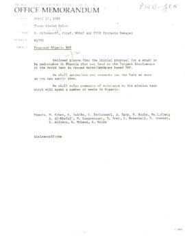 Operational Policy - Water Supply and Urban - PWU - General - 1984 / 1986 Correspondence - Volume 1