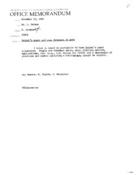 Transport - Planning - Correspondence