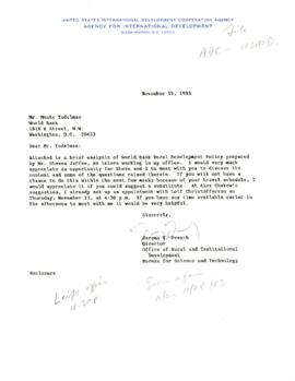 Agriculture and Rural Development - Conferences - USAID - Correspondence