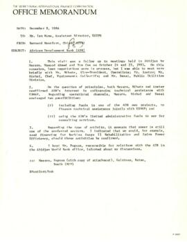 Energy Sector Management Assistance Programme [ESMAP] Donors -African Development Bank - Correspondence