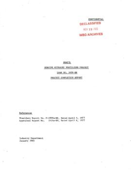 Sergipe Fertilizer Project - Brazil - Loan 1406 - P006281 - Correspondence