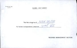 UNDP/GLO/78/006 - Low Cost Water Sanitation Techniques - 1981 / 1983 Correspondence - Volume 6