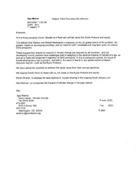 Shared Unit Files - Policy Development Records - Environment - Climate Change - Correspondence File