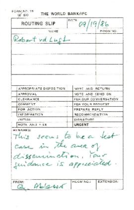 Bilateral and International Organizations - Overseas Development Institute [ODI] - Correspondence