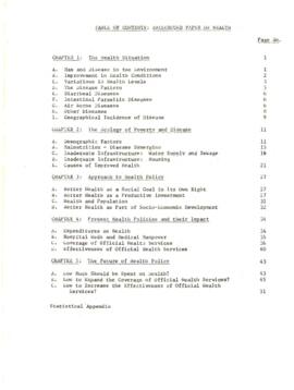 Background Paper on Health - October 17, 1974 - Development Economics Department and Population and Nutrition Projects Department - Report Number 554a