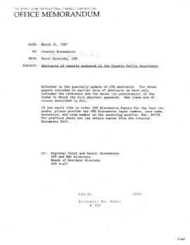 Country Policy Department - Files and Seminars