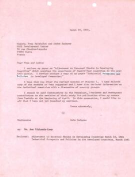 Bela Balassa's chron files - March 1981