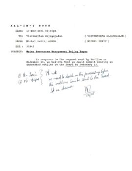 OSP Water Resources Management Policy Paper