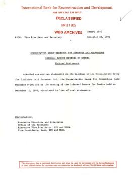 Zambia - Subject Files - Country Files - Correspondence - Volume 1