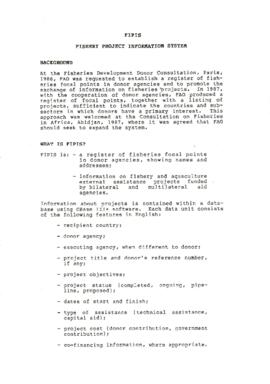 FIPIS - Fishery Project Information System - Correspondence