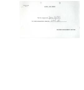 UNDP/GLO/78/006 - Low Cost Water Sanitation Techniques - 1981 / 1983 Correspondence - Volume 1