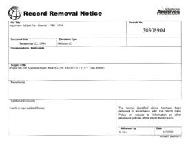 Argentina - Subject file - General - 1980 - 1994;