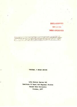 Tukiran - A Becak Driver - Life History Series LH3 - October 1977 - Institute of Rural and Regional Studies - Gadjah Mada University - Yogyakarta