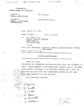 Czechoslovakia - Technical and Financial Advisory Project - Reform Management Support Project