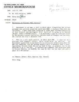 South Asia - Road Maintenance and Rehabilitation Projects - Correspondence