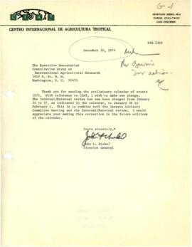 CGIAR - G-1 - Financial Requirements and Administrative - Correspondence 72/74-02