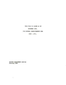 World Bank in Tunisia - Public Relations Committee - Publications - Correspondence - 1966 - 1967