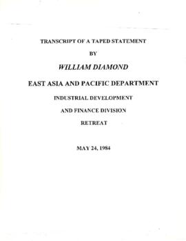 William Diamond Speech Transcripts - May 1984