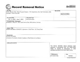 PSAS - Business Plan / Work Program Disputes - TRS Adjustments, New Staff Information, HRS Reminder - Fiscal Year 2001