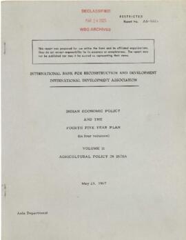 Volume 2, agricultural policy in India