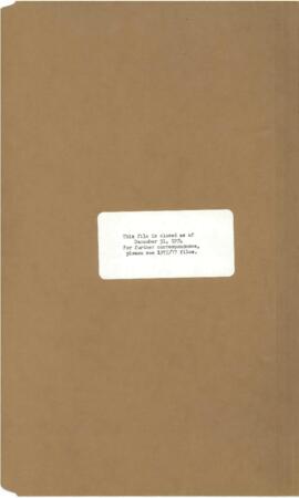 World Health Organization [WHO] - Liaison File - 1972 / 1974 - Volume 07