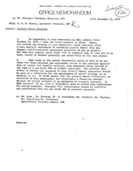 Urban Poverty Program Files - Poverty Income Level - 1979 - January / November