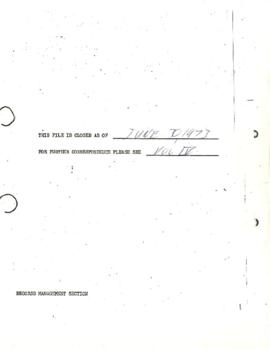 CGIAR - C-1 - International Centers Week, Correspondence - Correspondence 72/74-03