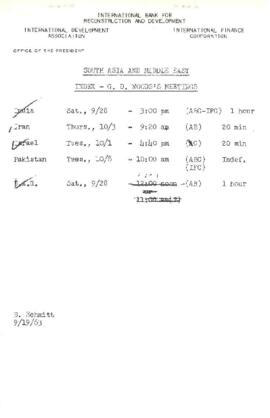 Annual Meeting briefing papers, 1963 - South Asia and Middle East - Briefing papers