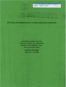 G8 - Promoting Family Health Towards Closer Collaboration Between Government, NGOs and the World Bank - Workshop - January 27-31, 1986 - Mombasa - Agenda, Chart