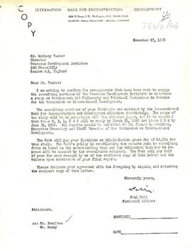 Pearson Commission - Personnel - Consulting - Overseas Development Institute - Correspondence