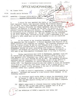 Argentina - Yacyreta Hydroelectric Project - Loan Committee Project File - Volume 01