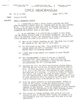Bernard R. Bell Files: Population - Correspondence