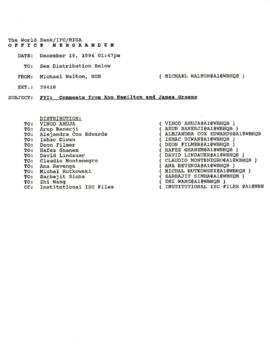 World Development Report [WDR] - General File - 1994 Chronological File - Volume 1