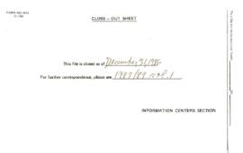 Operational Policy - Water Supply and Urban Development - PWU - Water Supply and Sewerage - 1984 / 1986 Correspondence - Volume 1