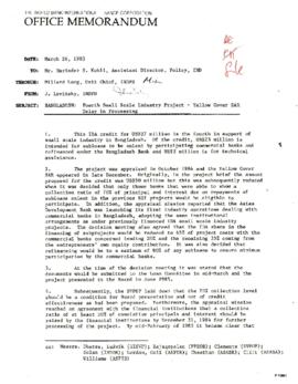 Bangladesh - Fourth Small Scale Industries Project (04) - Loan Committee Project File