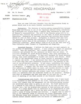 Bank Administration and Policy - Administration Reorganization Steering Committee, Organization and Procedure Study 1972 / 1974 Correspondence - Volume 2