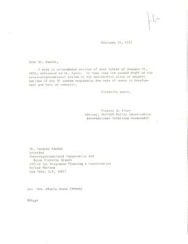 Women in Development - United Nations Development Program [UNDP] -  Inter Organizational Assessment of Womens Participation in Development - Correspondence