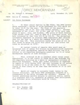 Hollis B. Chenery Papers - McNamara Discussions - Notebooks / Memoranda - 1978 (November - December)