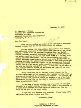 United States Government Agencies - Foreign Aid - Economic Cooperation Administration [ECA] - Mutual Security Agency [MSA] - Technical Cooperation Agency [TCA] - Correspondence