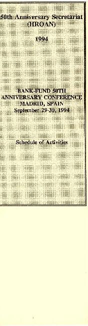 50th Anniversary Secretariat [HROAN] - External Actors - Non-Governmental Organizations [NGOs], North-South Institute, Bretton Woods Papers - Correspondence - Volume 1