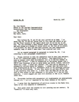 Bernard R. Bell Files: India Economic Policy and Forth 5-Year Plan - Correspondence