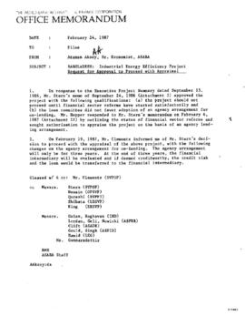 Bangladesh - Industrial Energy Efficiency Project - Loan Committee Project File