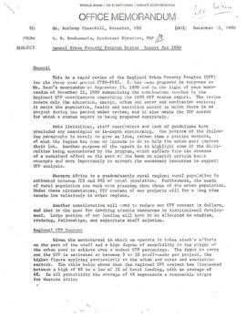 Urban Poverty Program - General - 1980