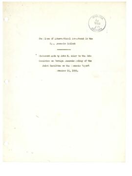 Adler, John H. - Articles and Speeches (1951 - 1979) - Volume 01