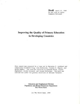 Primary Education - World Conference on Education For All (WCEFA) - Correspondence