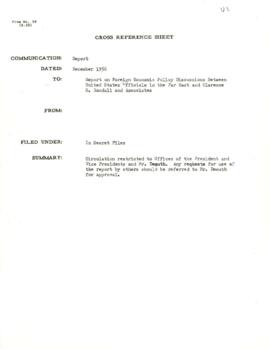 United States Government Agencies - President Foreign Economic Policy Commission - Clarence B. Randall - Correspondence